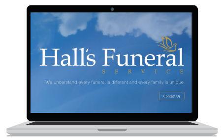Website Design Header in blue with rocket on the Newton Abbot Website Design page
